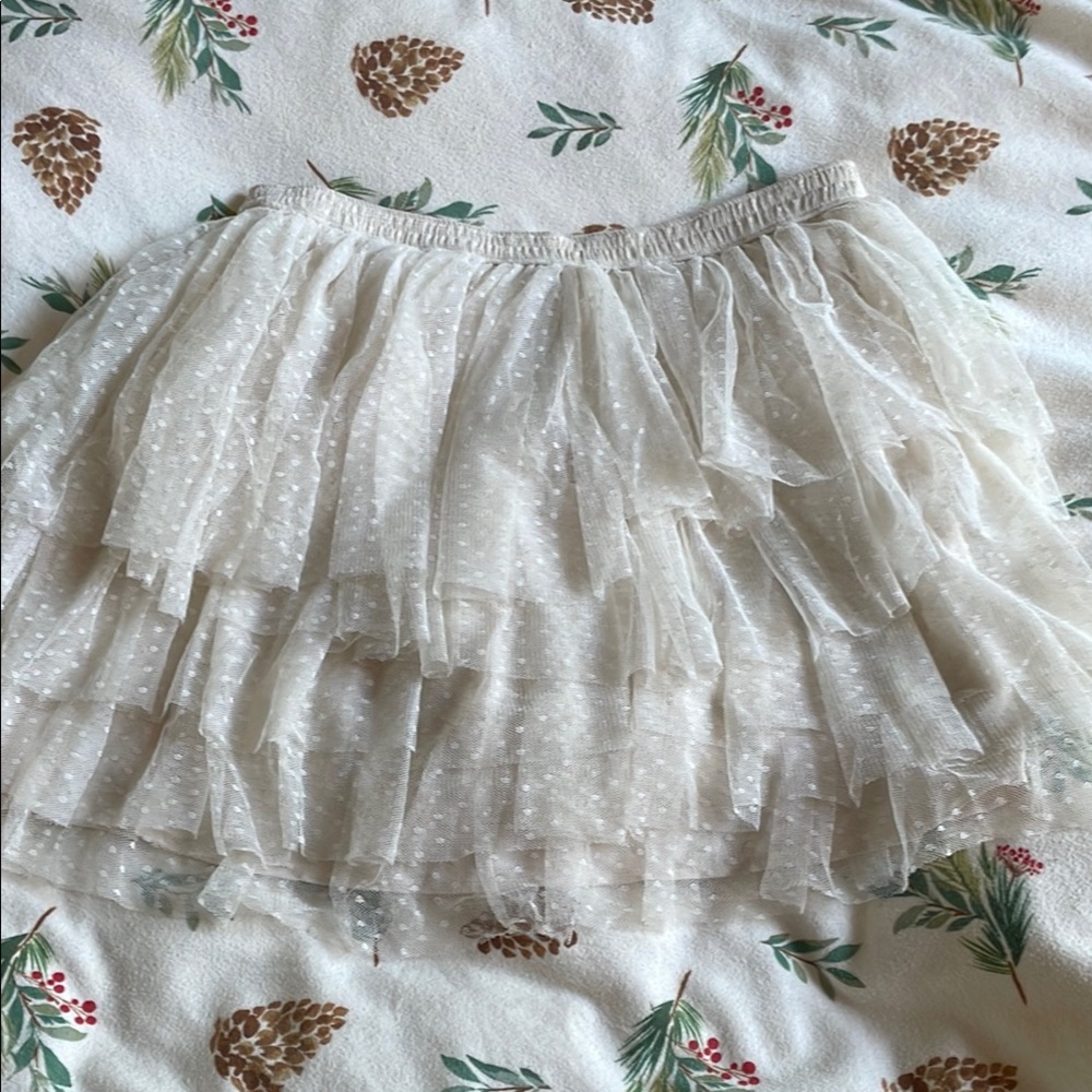 Abercrombie & Fitch Cream Tulle Mini Skirt